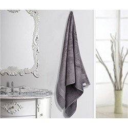 Turkish Bath 700 GSM Premium Cotton Bath Towel | Royal Luxury | Soft & Quick Dry | Extra Absorbent | Full Size for Men & Women | Solid (Grey)