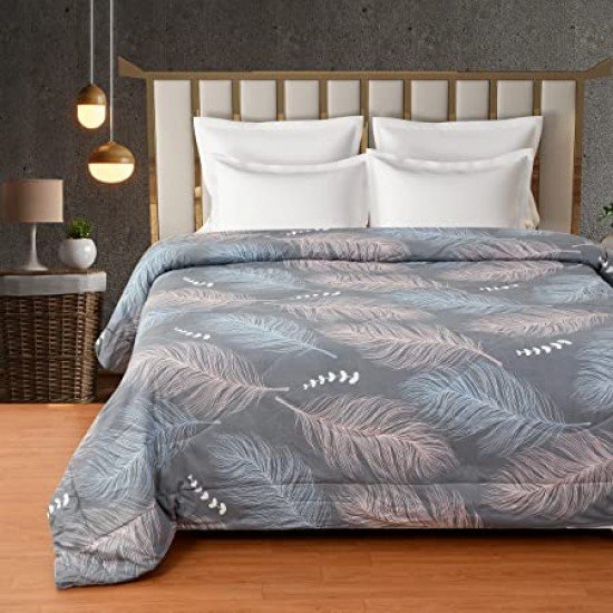 RRB Textile Microfibre Comforter for All Types Weather, 220 GSM Reversible Double Bed Comforter Blanket 